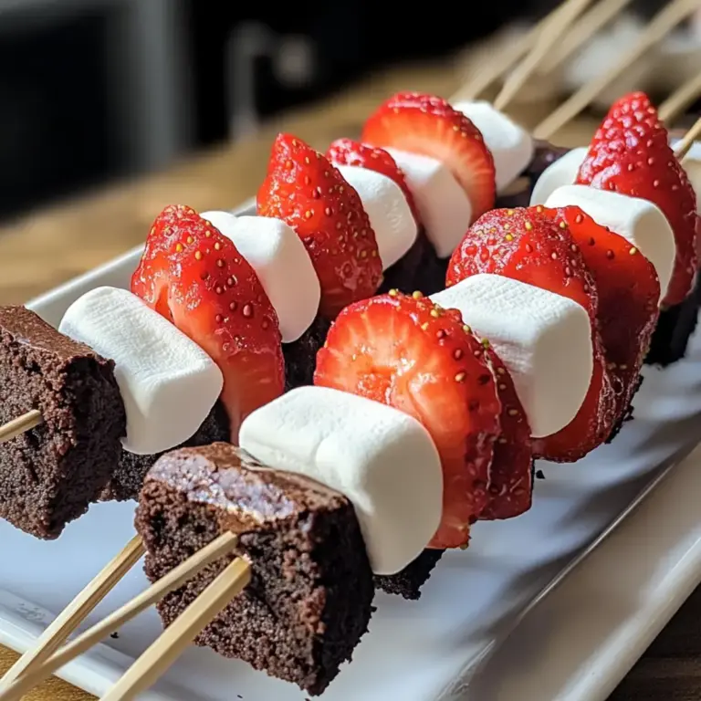 Süße Erdbeer-Brownie-Kabobs – Perfekte Partyüberraschung