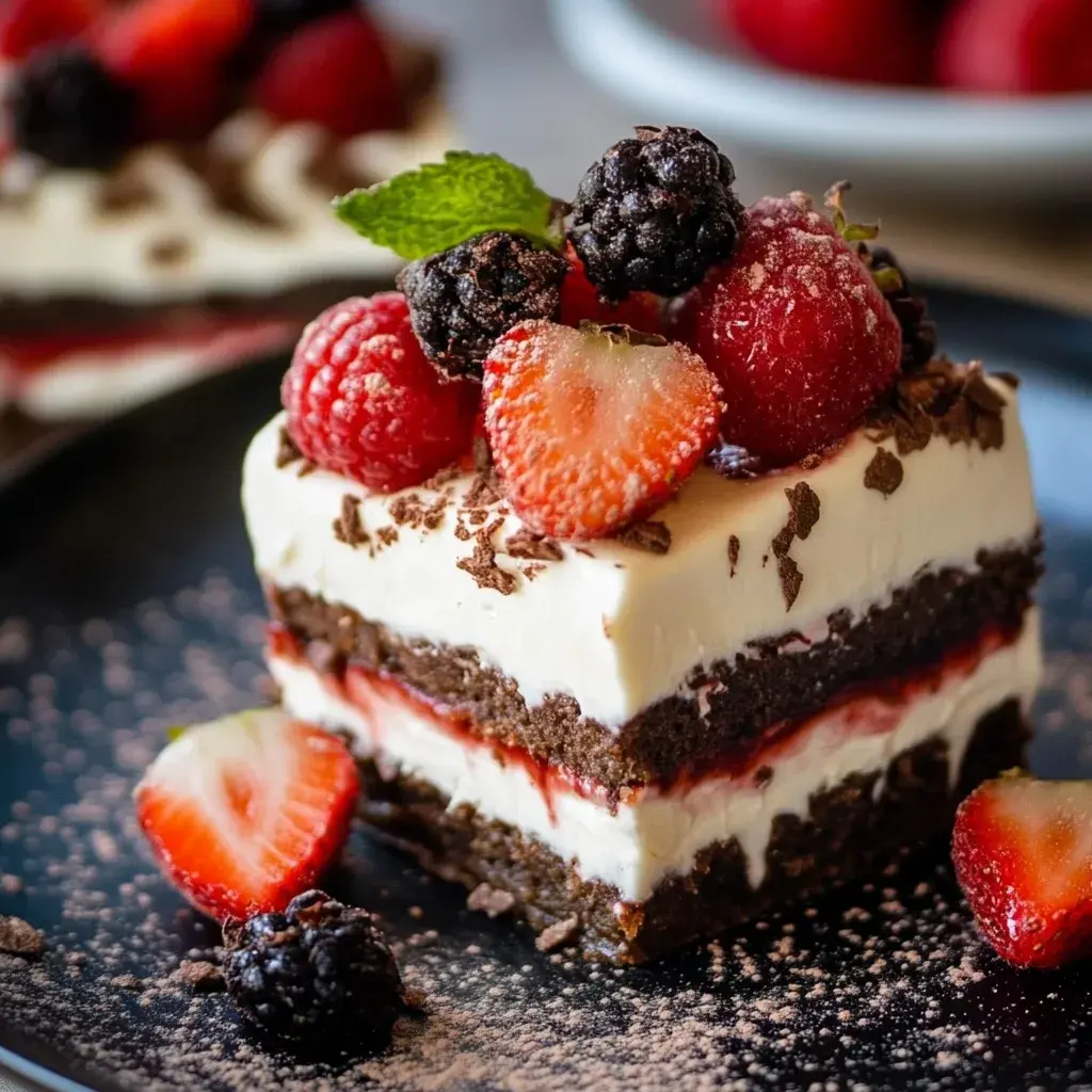 Erdbeer Brownie Tiramisu