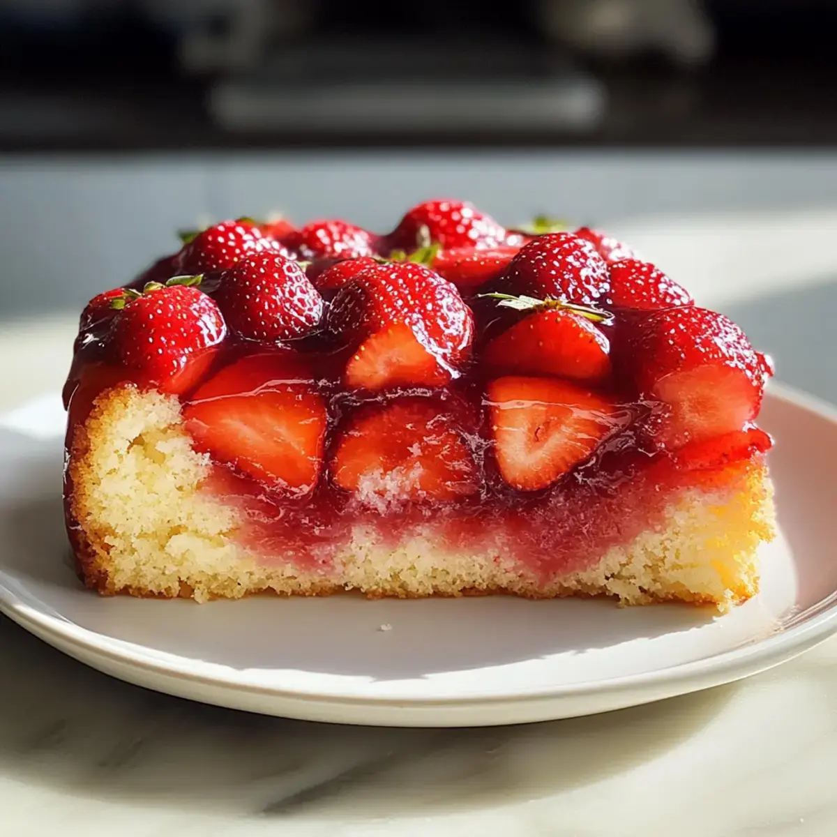 Erdbeer Umdrehen Kuchen