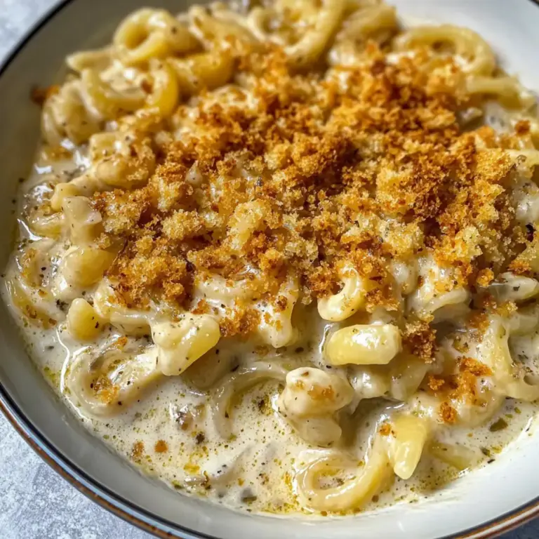 Cremige Französische Zwiebelsuppe Pasta für Gemütliche Abende