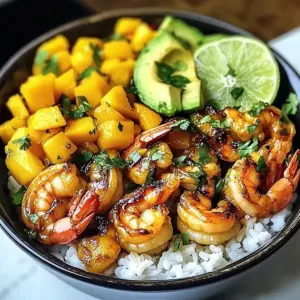 Garnelen Avocado Mango Schalen