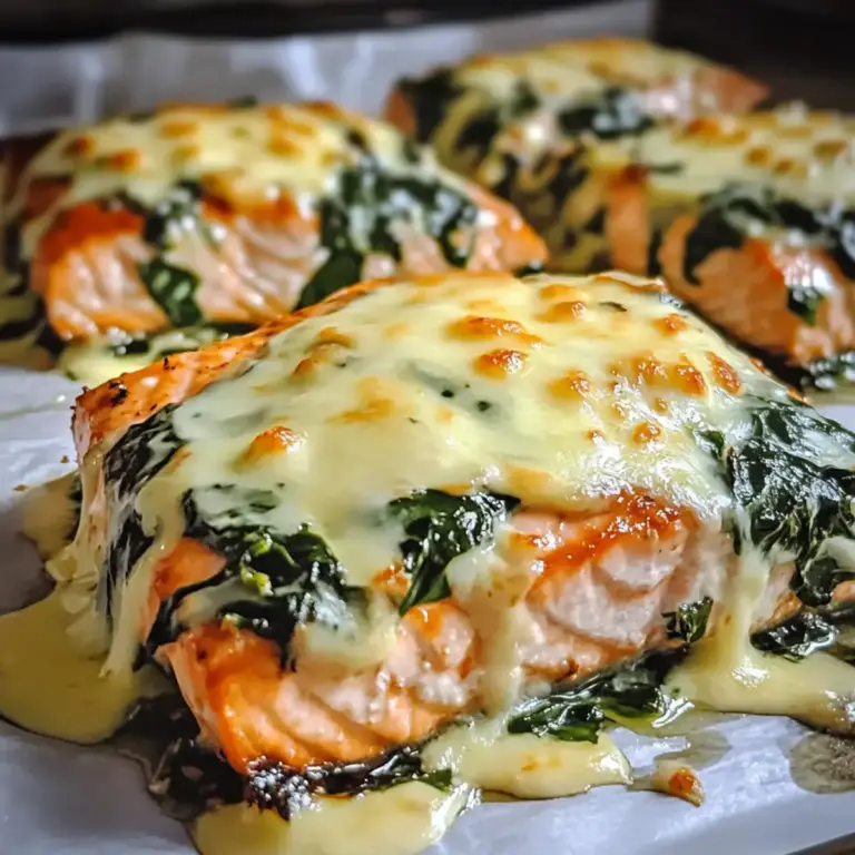 Irresistibler gebratener Lachs mit Spinat Mozzarella