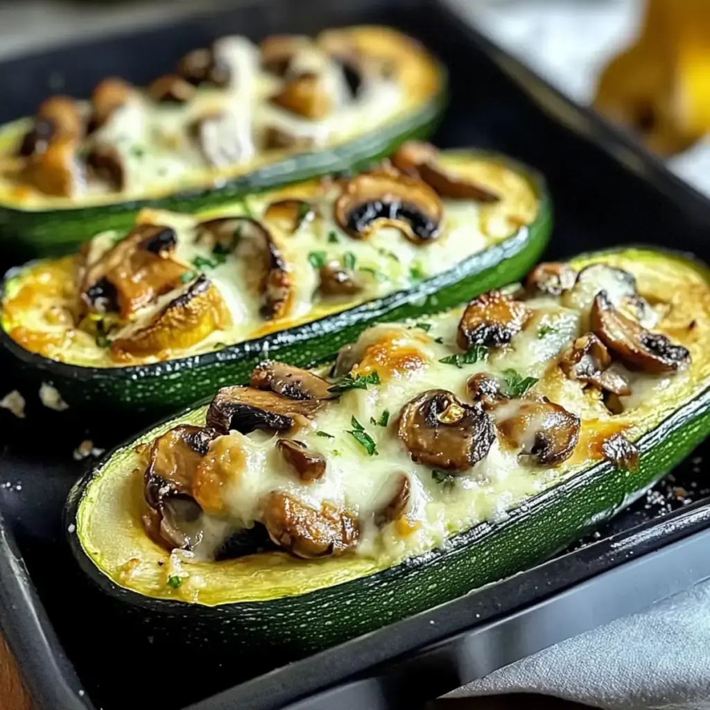 Gefüllte Zucchini mit Champignons: Einfache, cremige Köstlichkeit