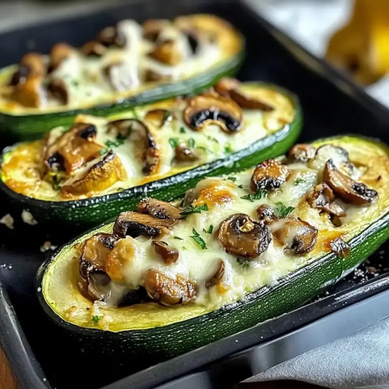 Gefüllte Zucchini mit Champignons: Einfache, cremige Köstlichkeit