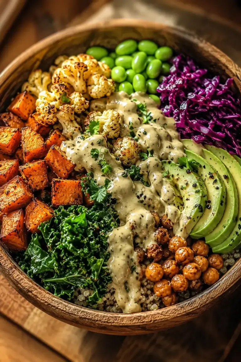 Geröstete Gemüse-Kichererbsen-Bowl: Einfaches Rezept für 4 Portionen – Muma’s Kitchen