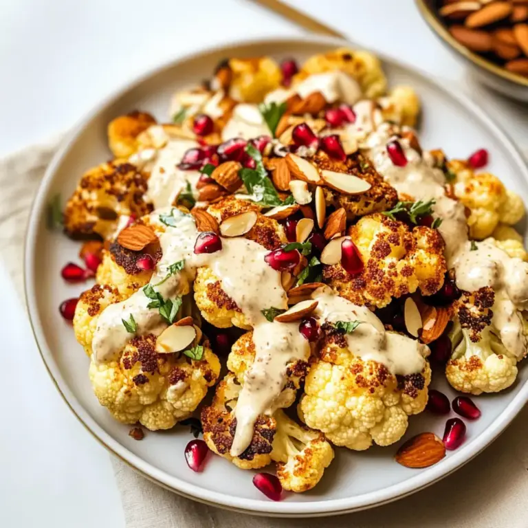 Gerösteter Blumenkohl mit Tahini-Sauce – einfach und köstlich