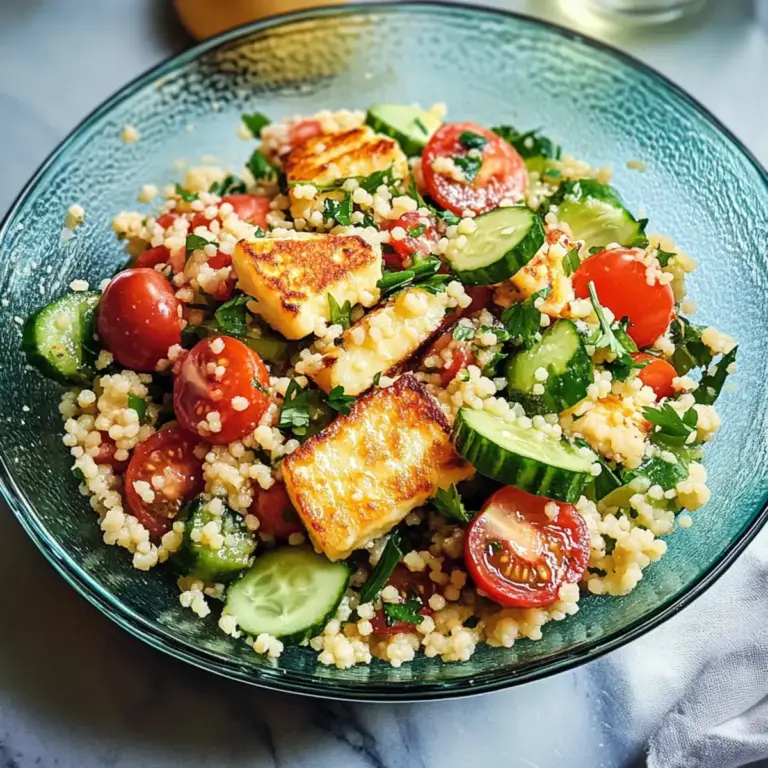 Halloumi Couscous Salat – Frisch und voller Geschmack