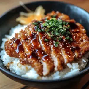 Japanische Katsu-Schalen mit Tonkatsu-Sauce