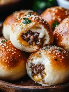 Knoblauch-Parmesan Cheeseburger Bombs