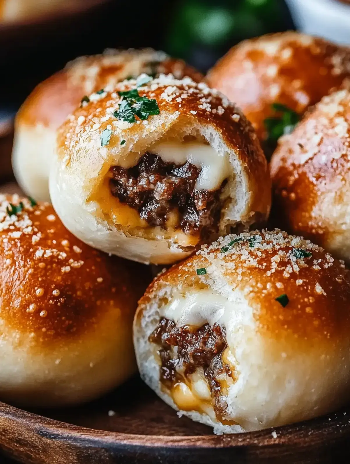 Knoblauch Parmesan Cheeseburger Bombs