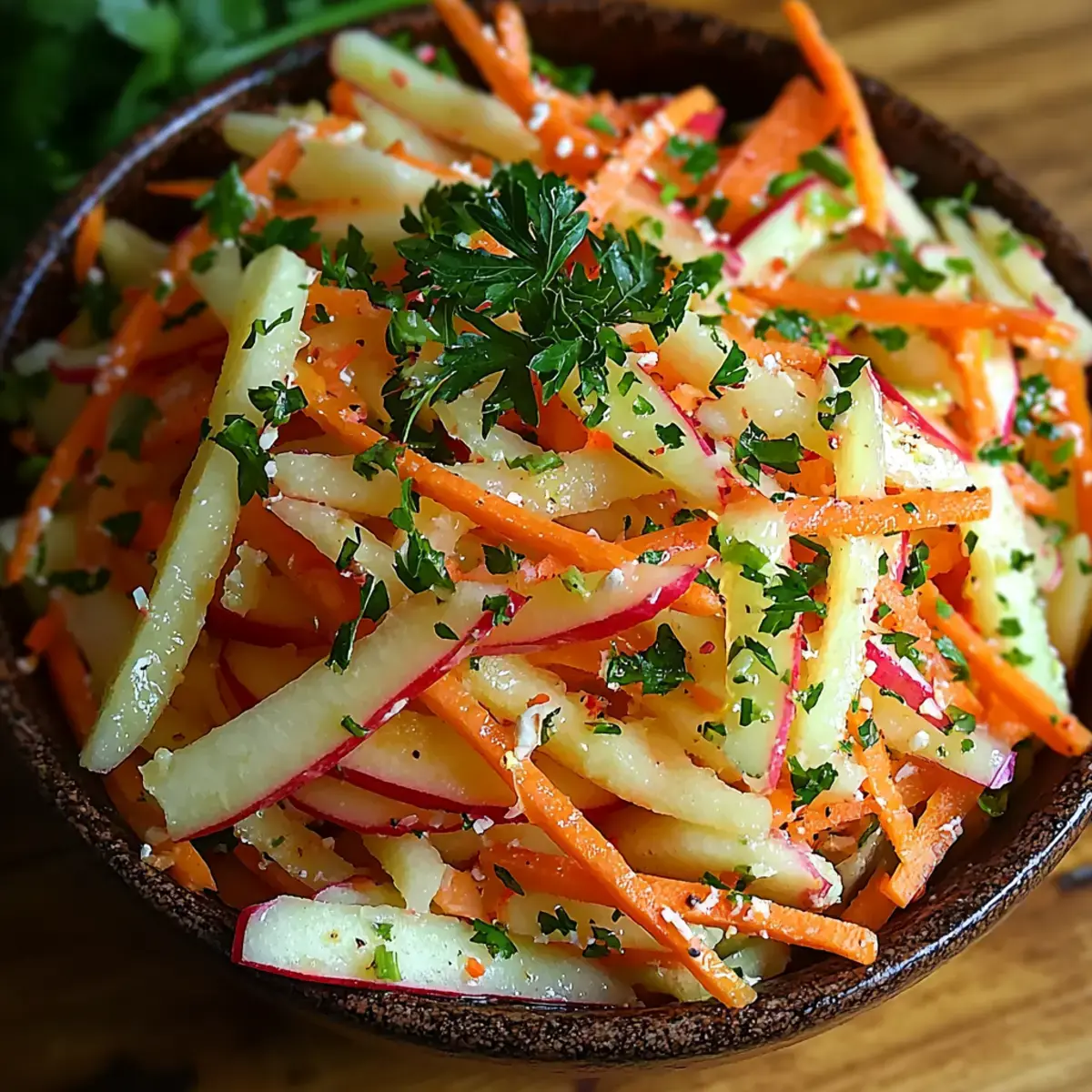 Kohlrabi Karotten Apfel Salat