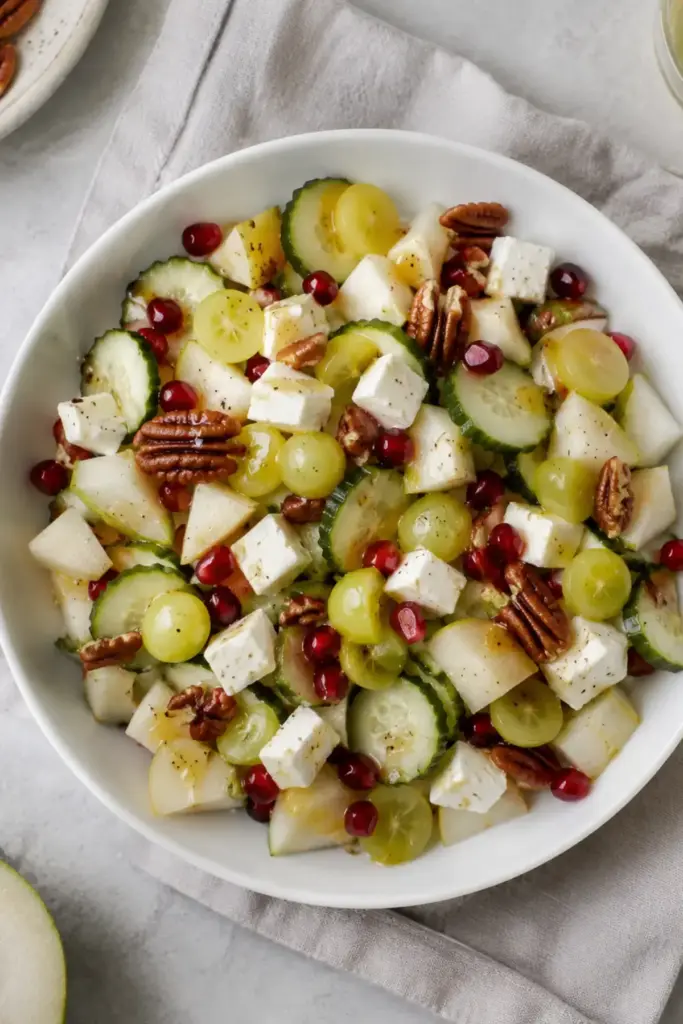 Schneller Käse-Trauben-Salat mit Walnüssen – 15 Min. Genuss – Muma’s Kitchen