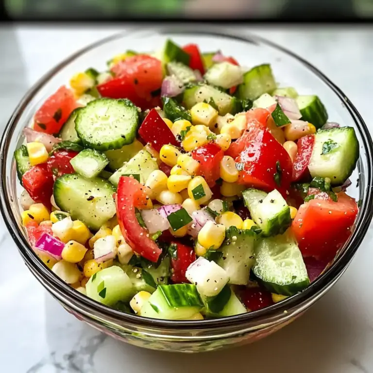 Köstlicher Mais- und Gurkensalat-Picknick für den perfekten Sommer