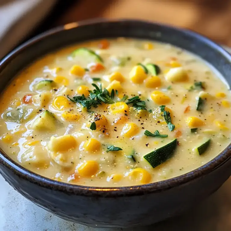 Irresistible Mais- und Zucchini-Cremesuppe für den Sommer