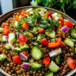 Mittelmeerlinsensalat