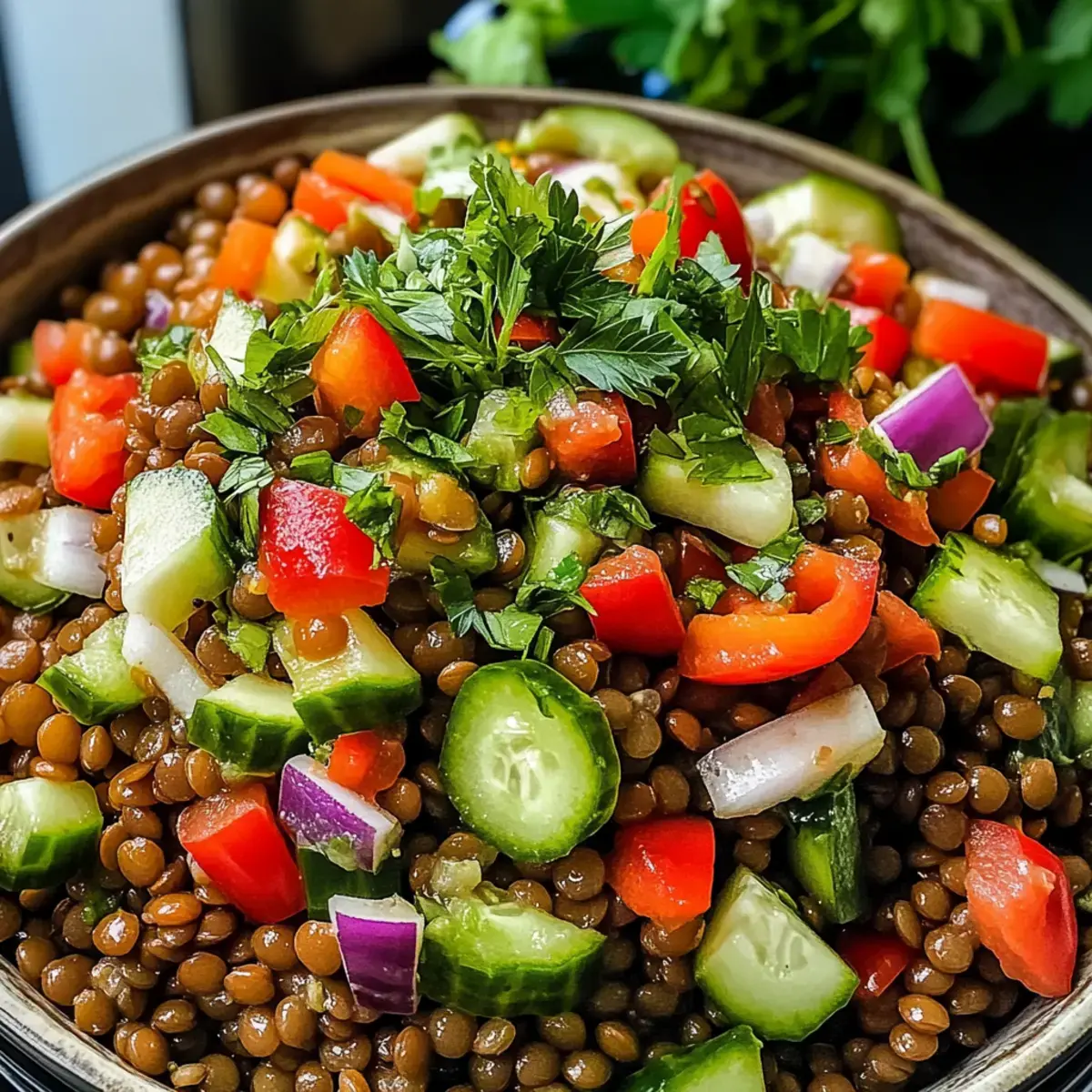 Mittelmeerlinsensalat