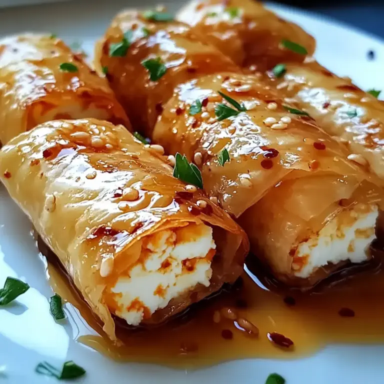 Ofen-frittierte Feta-Rollen mit Chili-Honig – einfach lecker