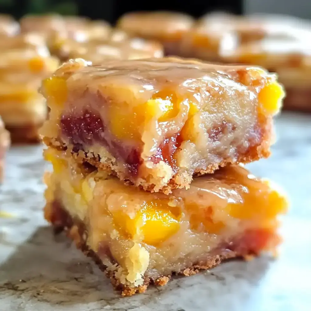 Saftige Pfirsich Blondies – Einfaches, köstliches Sommerdessert