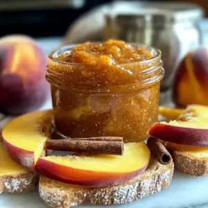 Pfirsichbutter mit Zimt und Vanilleschote