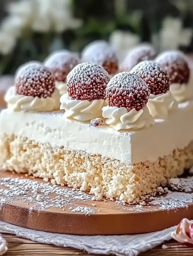 Raffaello-Kuchen ohne Backen: Cremiger Kokosgenuss