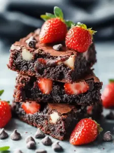 Schoko Erdbeer Brownies