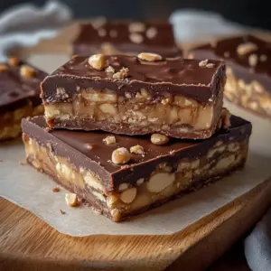 Snickers-Käsekuchen-Dessert
