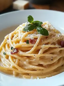 Cremige Spaghetti in Schinken-Sahne-Soße für Genießer