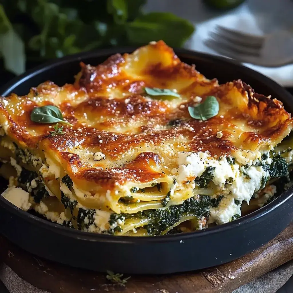 Spinat Lasagne mit Feta