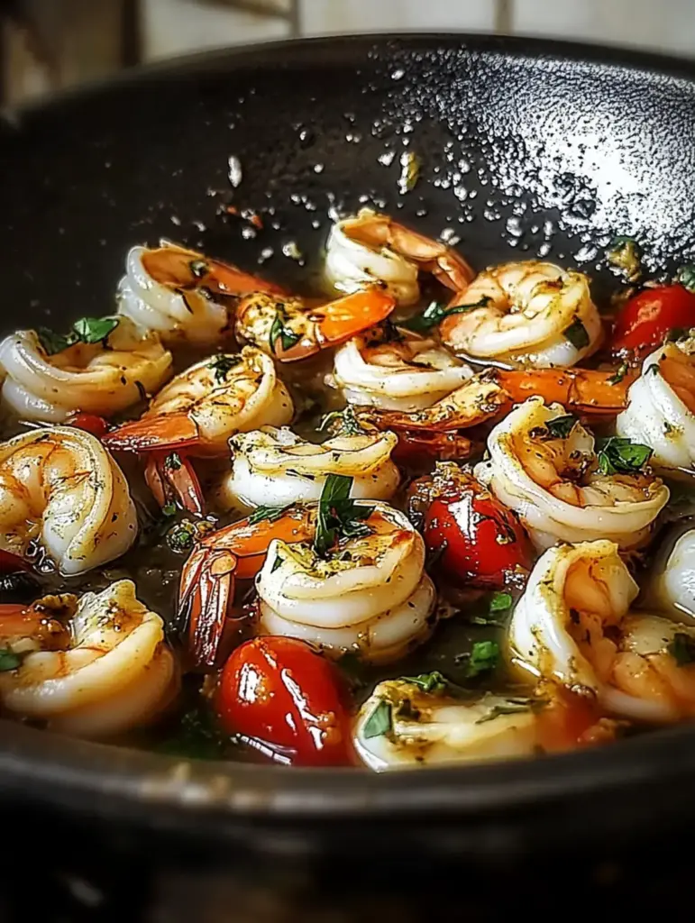 Würzige Knoblauch-Garnelen aus der Pfanne