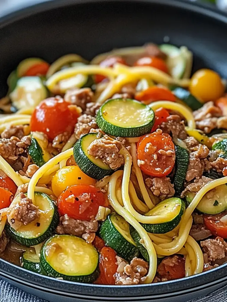 Saftige Sommerliche Bunte Zucchini-Hackfleisch-Pasta-Freude