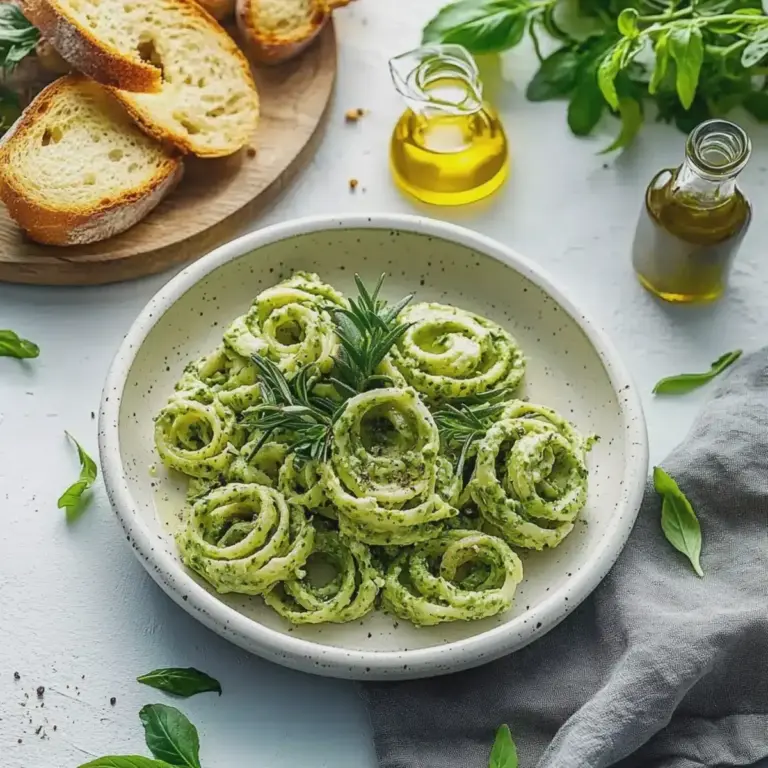 Zucchini Nudeln mit Avocado Pesto einfach zubereiten