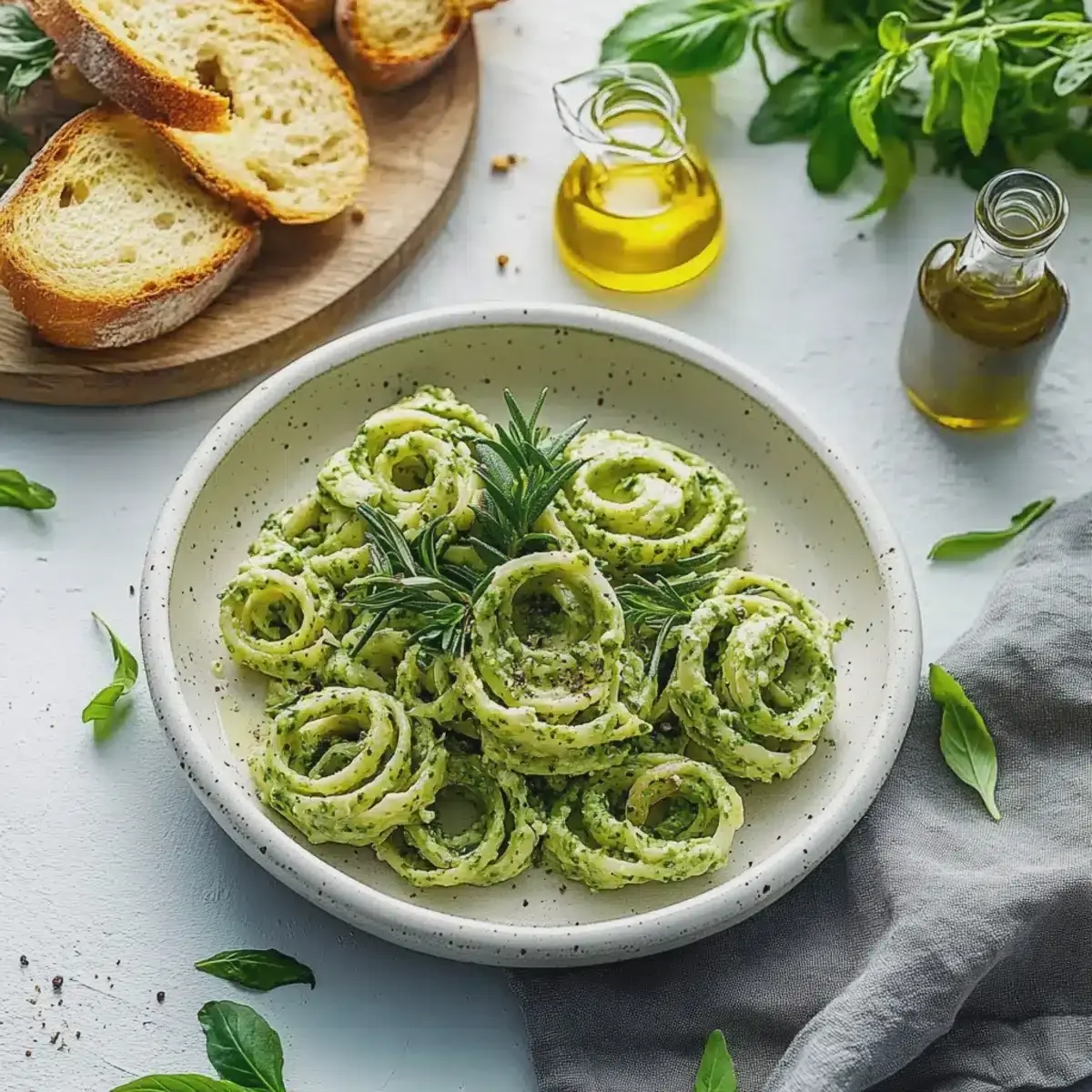 Zucchini Nudeln mit Avocado Pesto