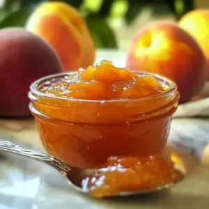Altmodische Pfirsichmarmelade