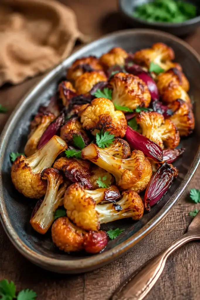 Gebratener Blumenkohl mit Honig-Curry: Einfaches Rezept – Noras Kreationen