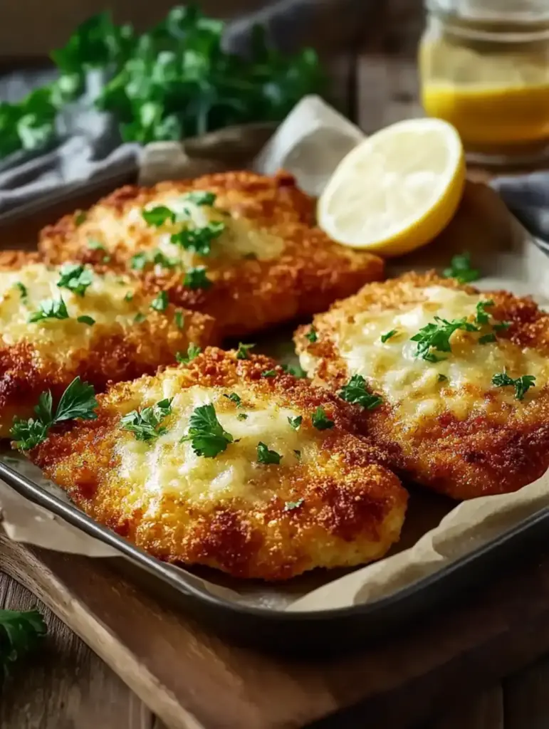 Geniale Überbackene Partyschnitzel aus dem Ofen